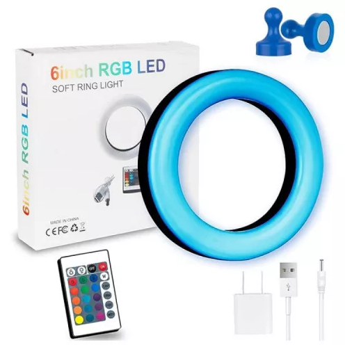 Подсветка под блюдце кальянная LED 16 см маленькая пластиковая на 6 ярких RGB диодов 16 цветов + регулировка яркости и режимов свечения - изображение 5