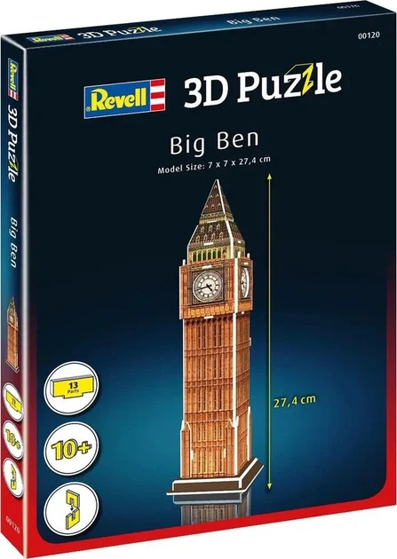Пазл 3D Revell Big Ben 13 деталей (4009803001203) - зображення 4