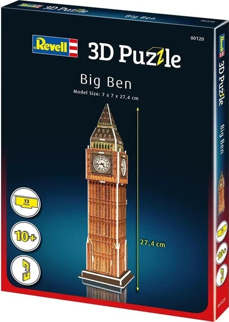 Пазл 3D Revell Big Ben 13 деталей (4009803001203) - зображення 3