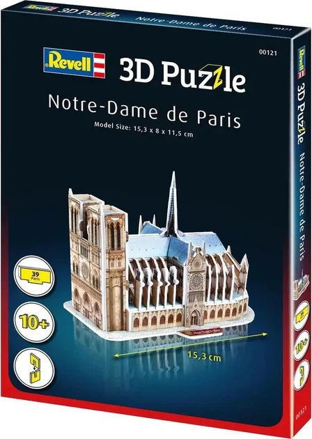 Пазл 3D Revell Notre-Dame de Paris 39 деталей (4009803001210) - зображення 5