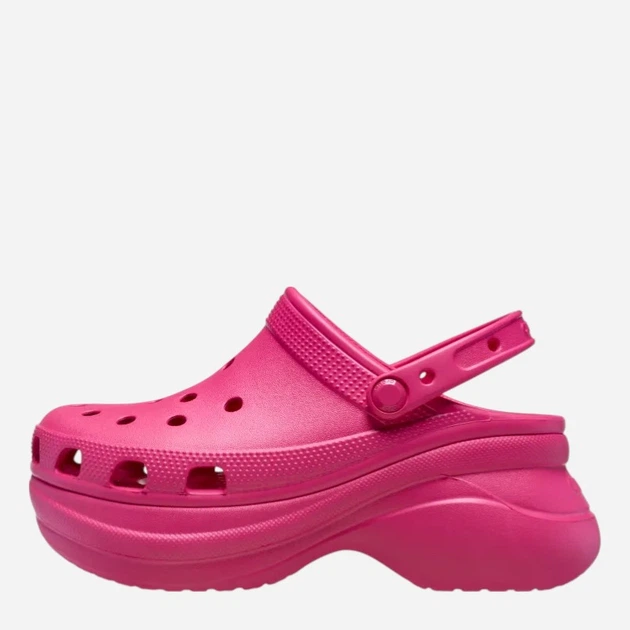 Chodaki damskie na wysokiej platformie Crocs Classic Bae Clog 206302-6ZQ 34-35 (M3/W5) Jaskraworóżowe - obraz 3