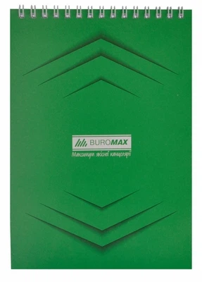 Зошит офісний JOBMAX Monochrome А5 48 арк. пружина зверху клітинка м`яка палітурка пружина зелений (BM.2474-04) - Фото 1 Зошит офісний JOBMAX Monochrome А5 48 арк. пружина зверху клітинка м`яка палітурка пружина зелений (BM.2474-04) - изображение 1