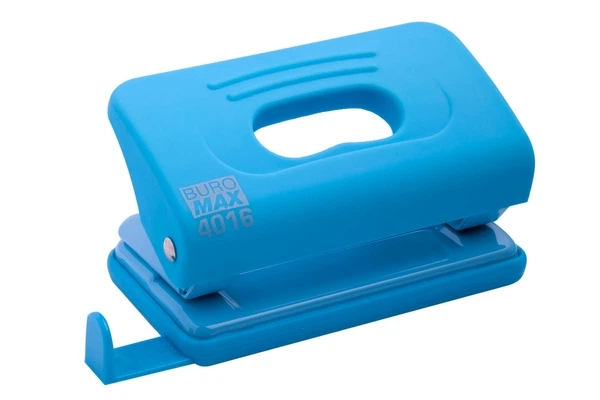 Діркопробивач Buromax пластиковий RUBBER TOUCH до 10арк блакитний (BM.4016-14) - Фото 1 Діркопробивач Buromax пластиковий RUBBER TOUCH до 10арк блакитний (BM.4016-14) - изображение 1