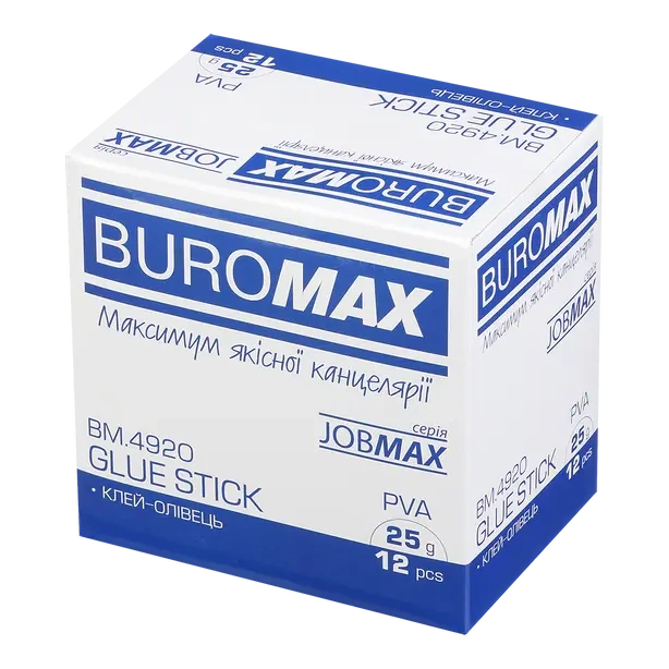Клей-олівець Buromax JOBMAX 25 г PVA (BM.4920) - изображение 3