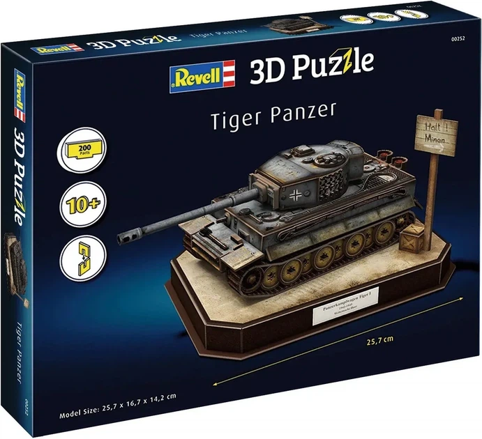 Пазл 3D Revell TIGER I - German Tank 200 деталей (4009803002521) - зображення 3
