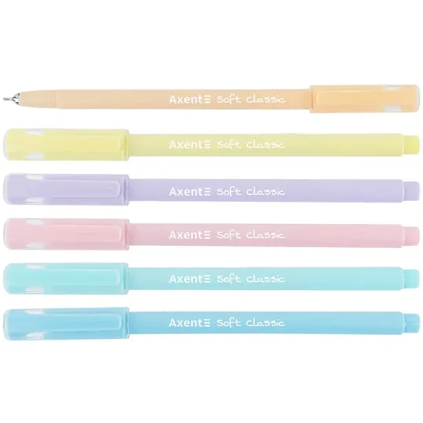 Ручка масляна Axent Soft Pastel чорнило синє 0.7 мм пластик (AB1102-02-A) - зображення 2