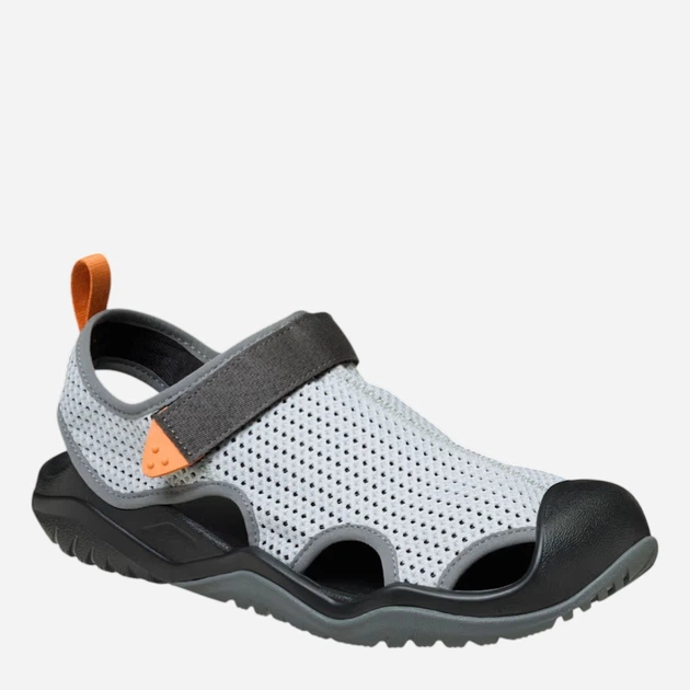 Sandały męskie z zakrytymi palcami Crocs Swiftwater Mesh Deck 211095-1NM 46-47 (M12) Szare - obraz 2