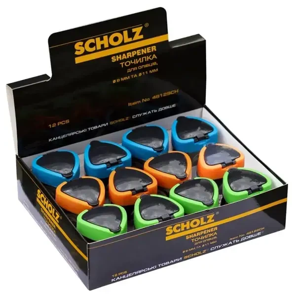 Чинка Scholz з контейнером на 2 отвори ручна колір асс 4812SCH (04060640) - Фото 2 Чинка Scholz з контейнером на 2 отвори ручна колір асс 4812SCH (04060640) - изображение 2