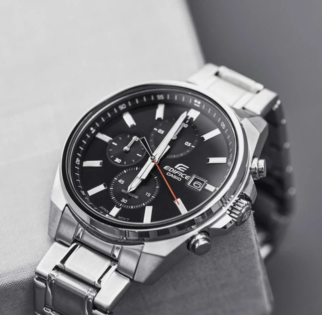Мужские часы Casio Edifice EFV-610D-1A черные 100 м - изображение 2
