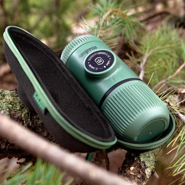 Портативна кавоварка Wacaco Nanopresso Moss Green з чохлом ручна механічна еспресо-кавоварка для меленої кави (21-79-WNANOGREEN) - зображення 3