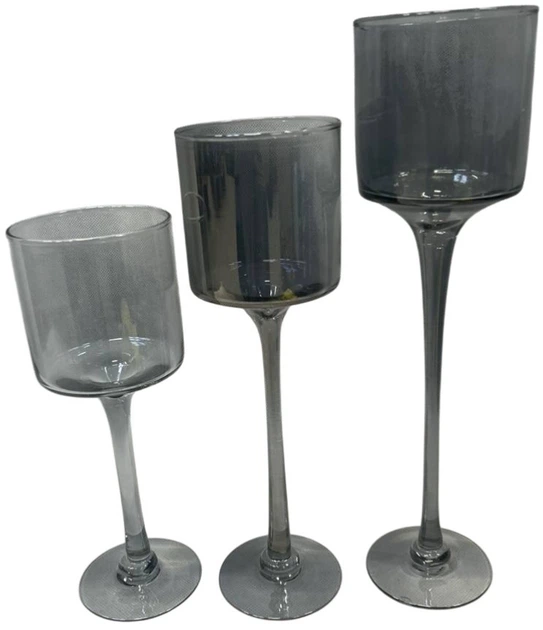 Набір підсвічників Home & Styling Collection 3 шт Прозорий з чорним (8711295370472) (955555908376849) - Уцінка - зображення 7