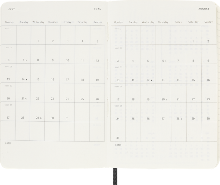 Щоденник 2026 Moleskine 200 сторінок Чорний (8056999274573) - зображення 4