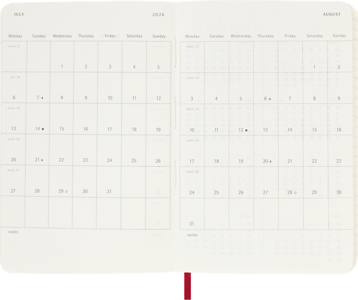 Щоденник 2026 Moleskine 200 сторінок Червоний (8056999274559) - зображення 5
