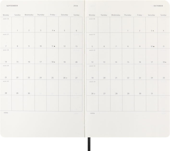 Щоденник 2026 Moleskine 200 сторінок Чорний (8056999275297) - зображення 4