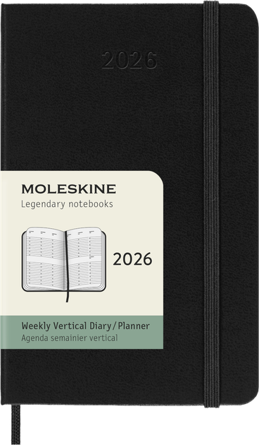 Щотижневик 2026 Moleskine 200 сторінок Чорний (8056999275358) - зображення 7