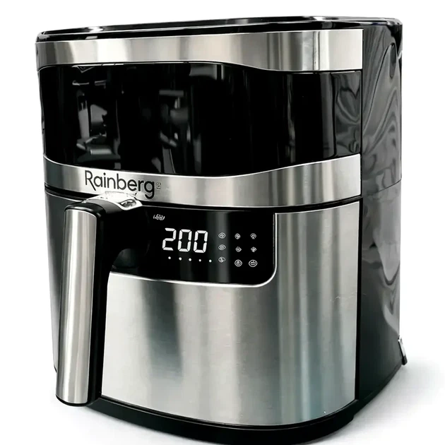Аэрофритюрница Rainberg RB-2330 8.5л 4200Вт 12 программ приготовления сенсорное управление серебристый цвет - изображение 3
