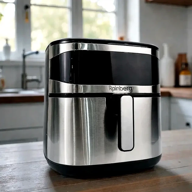 Аэрофритюрница Rainberg RB-2330 8.5л 4200Вт 12 программ приготовления сенсорное управление серебристый цвет - изображение 7