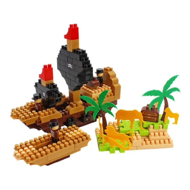 Дитячий розвиваючий конструктор "Pirate island" 2642TXK 170 деталей - зображення 5