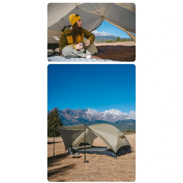 Намет двомісний ультралегкий Naturehike Mongar UL CNK2550WS016, коричневий - изображение 8