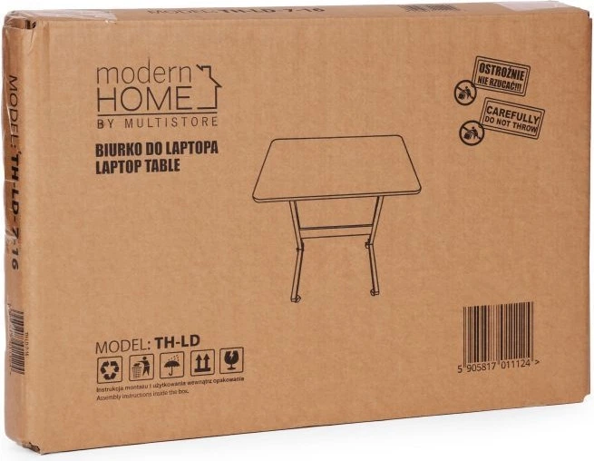 Mobilny stolik boczny ModernHome by Multistore regulowany 60 x 89 x 40 cm TH-LD-15 Ciemny orzech (5905817011216) - obraz 9