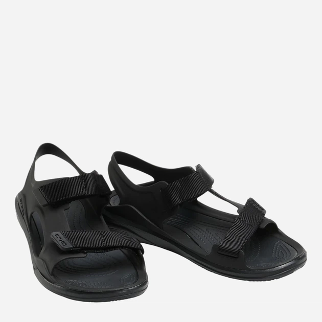 Sandały damskie płaskie Crocs Swiftwater Expedition 206527-060 34-35 (W5) Czarne - obraz 3