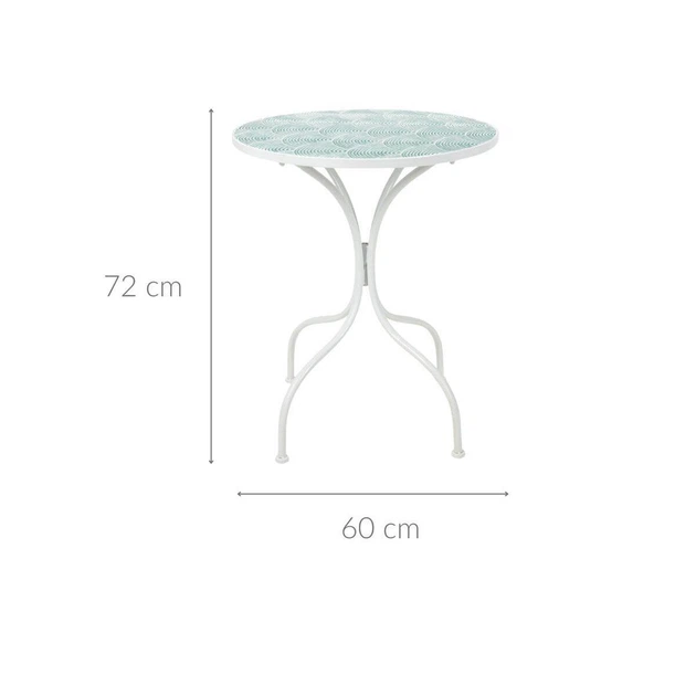 Stolik balkonowy Ambiance 84465 60 x 72 cm Metalowy (8720573453127) - obraz 2