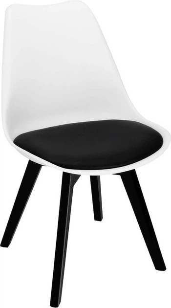 Krzesło do kuchni i salonu Springos Verde DC0020 Biało-czarne (5907719470023) - obraz 2