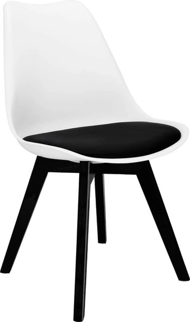 Krzesło do kuchni i salonu Springos Verde DC0020 Biało-czarne (5907719470023) - obraz 3