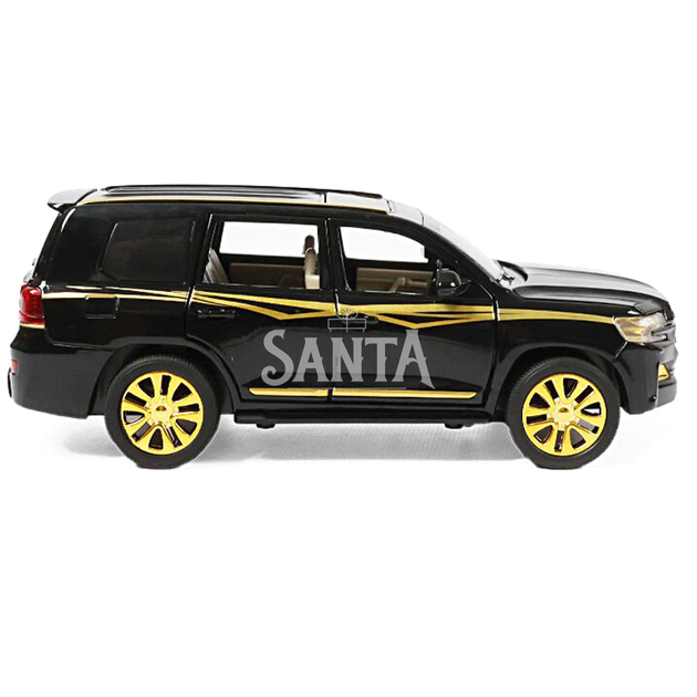 Машинка метал Toyota Land Cruiser 200 Тойота чорна 1:24 звук свіло 20*8*7,5см (RS-05503) - зображення 2