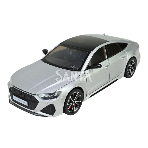 Машинка металева Audi RS7 Premium Sportback Ауді 1:24 срібляста звук світло 21*8*6 см (AP7755) - Фото 1 Машинка металева Audi RS7 Premium Sportback Ауді 1:24 срібляста звук світло 21*8*6 см (AP7755) - зображення 1