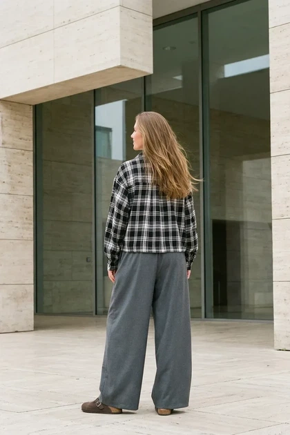 Штаны шаровары Oversize. Cерый - Фото 6 Штаны шаровары Oversize. Cерый - изображение 6