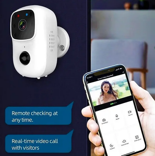 Відеодомофон WiFi B90 Smart Doorbell з функцією відеозапису, 2 Мп, кут огляду 170°, двосторонній аудіозв'язок, IP54 - изображение 6