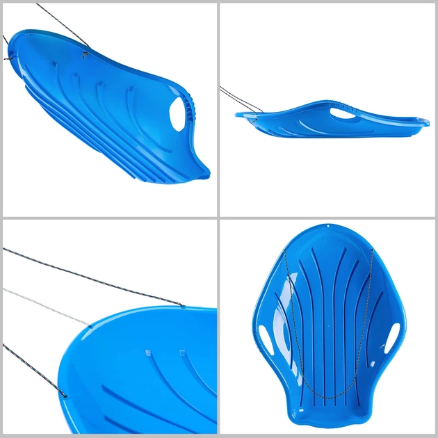 Sanki plastikowe Kadax Brez z rączkami i linką Niebieskie K6402 (5903699455463) - obraz 6