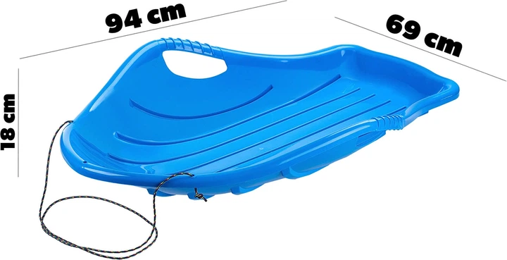 Sanki plastikowe Kadax Brez z rączkami i linką Niebieskie K6402 (5903699455463) - obraz 7