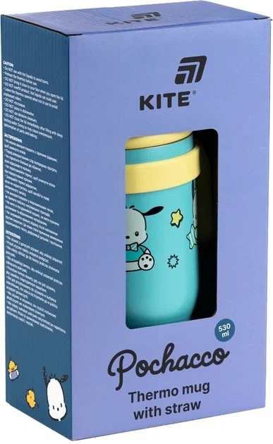 Термокухоль з трубочкою Kite Pochacco 530 мл Зелений (PC25-1266) - Фото 9 Термокухоль з трубочкою Kite Pochacco 530 мл Зелений (PC25-1266) - зображення 9