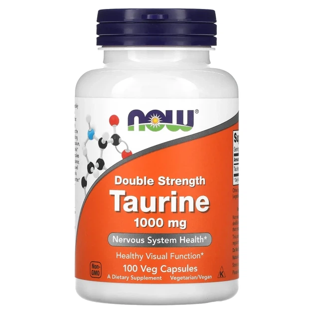 Таурин подвійної сили Now Foods (Double Strength Taurine) 1000 мг 100 капсул (NOW-00142) - Фото 1 Таурин подвійної сили Now Foods (Double Strength Taurine) 1000 мг 100 капсул (NOW-00142) - изображение 1