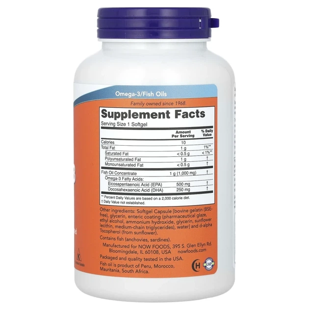 Риб'ячий жир із ультраомега-3 NOW Foods (Ultra Omega-3) 180 капсул (NOW-01662) - зображення 2