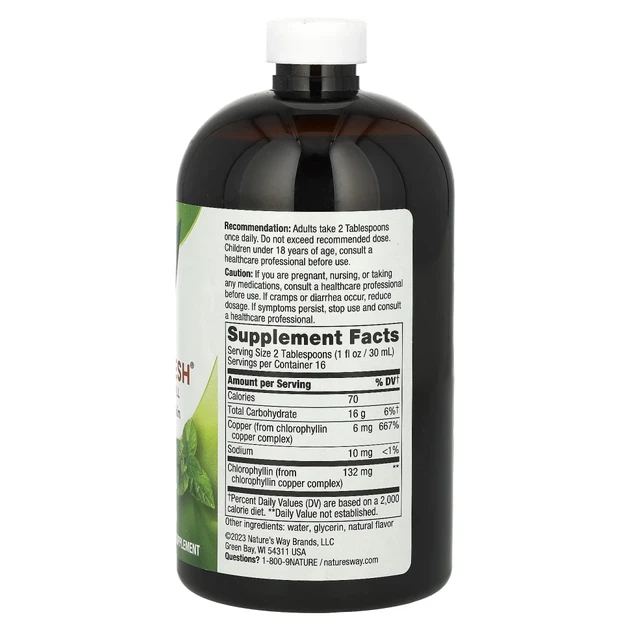 Рідкий хлорофіл Nature's Way (Chlorofresh) 473.2 мл зі смаком м'яти (NWY-03501) - зображення 2