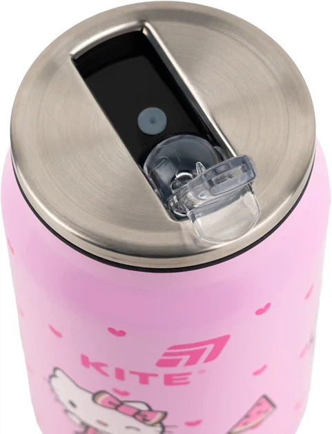 Термочашка с трубочкой Kite Hello Kitty 350 мл Розовая (HK25-1263) - изображение 2