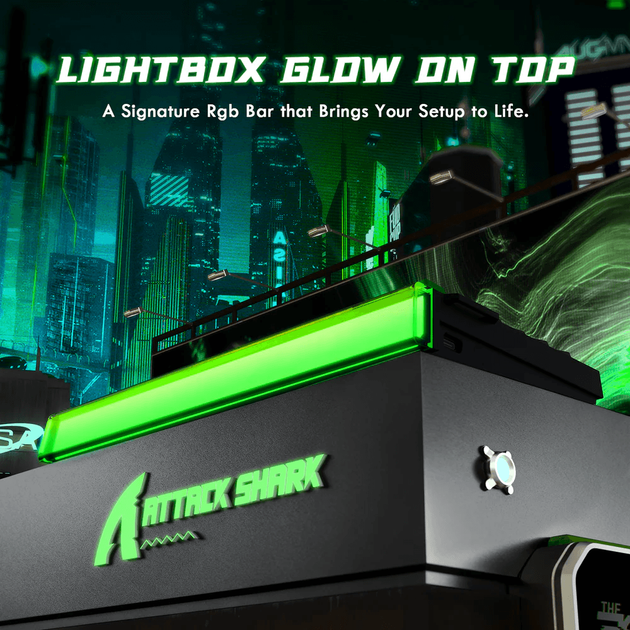 Клавиатура Attack Shark R85HE c подсветкой, игровая, механическая на магнитных свитчах - Зеленый - изображение 3