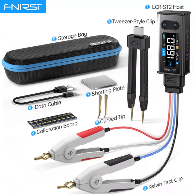 Fnirsi LCR-ST2 пинцет измеритель компонентов, Максимальная комплектация - изображение 9