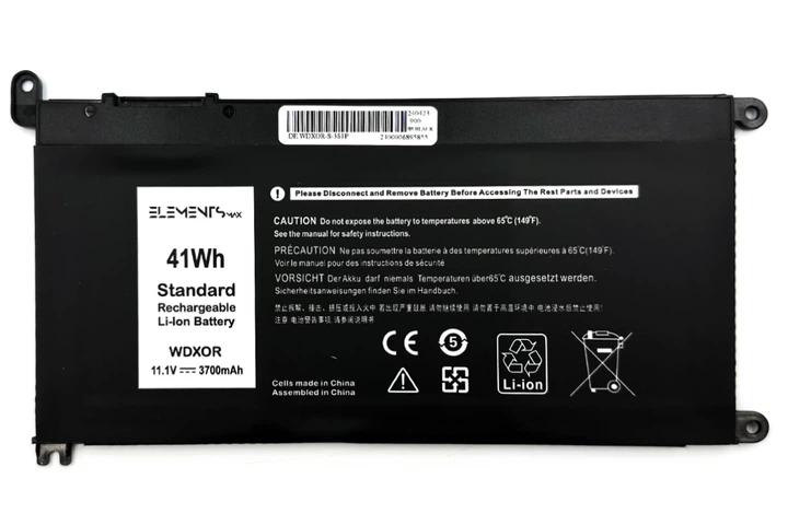 Батарея Elements MAX для Dell Inspiron 15 5568, 13 5368, 13 5378 11.1V 3700 mAh (WDXOR-3S1P-3700) - Фото 1 Батарея Elements MAX для Dell Inspiron 15 5568, 13 5368, 13 5378 11.1V 3700 mAh (WDXOR-3S1P-3700) - изображение 1