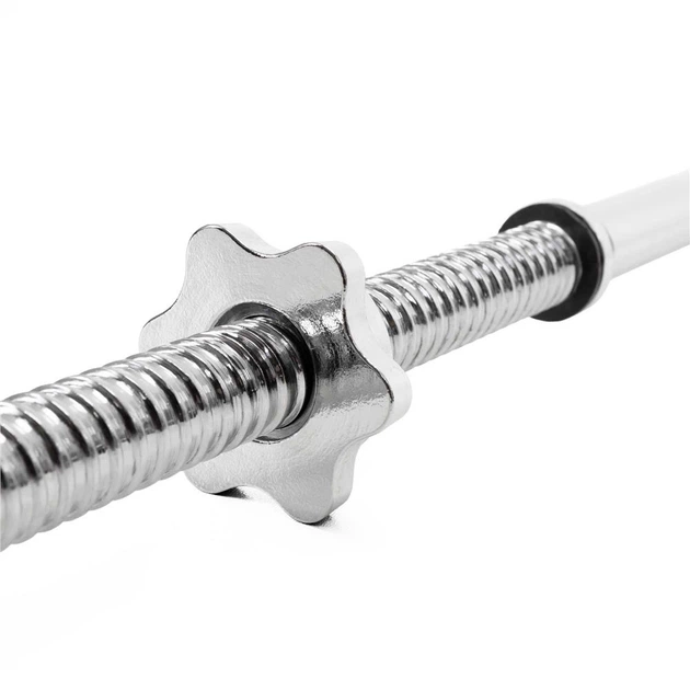 Гриф Actiget прямий різьбовий сталевий 180 см штанга та затискачі 25 мм ACT0006 (5908455308090) - зображення 2