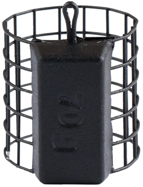 Кормушка Brain фидерная M 5x14 ячеек крашенная (ц.:черный) 60g (1858-21-17) - изображение 2