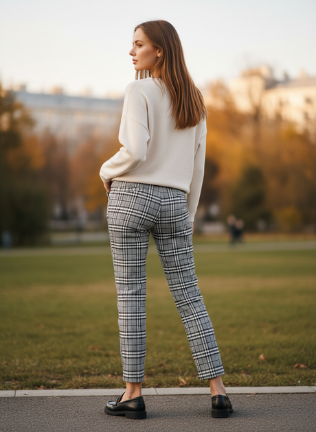 Брюки H&M 36 Комбинированный (HM-06955459-Mix) - Фото 3 Брюки H&M 36 Комбинированный (HM-06955459-Mix) - изображение 3