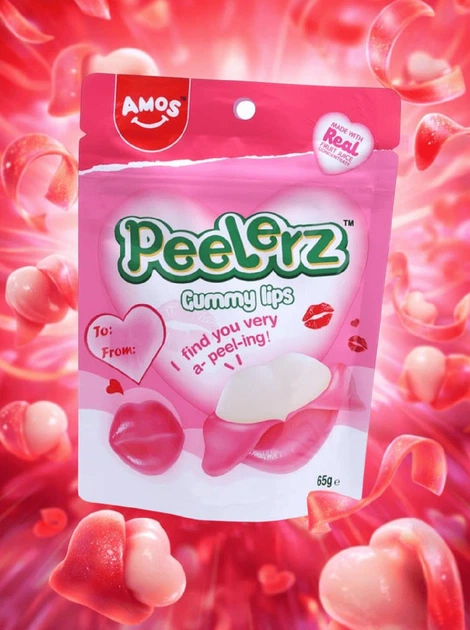 Жувальні цукерки Amos Peelerz Gummy Lips 65г - зображення 5
