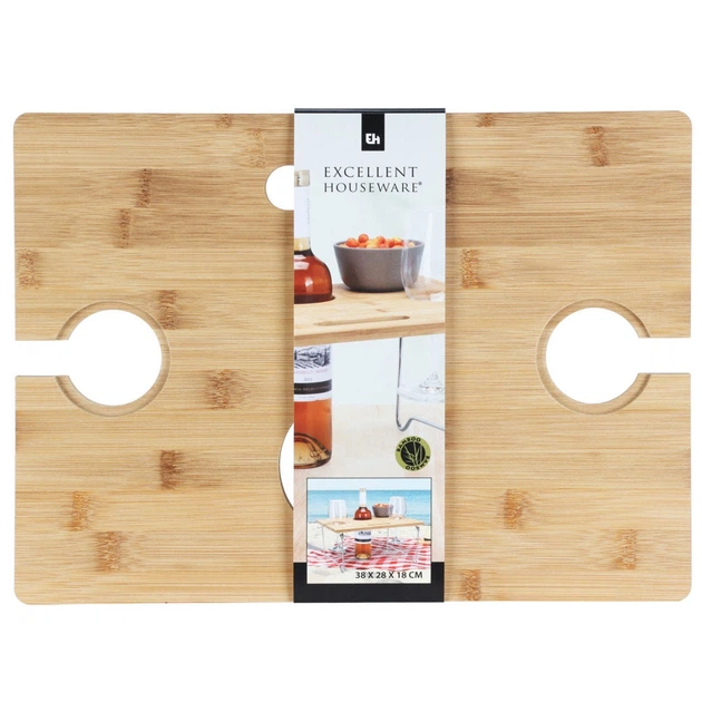 Taca-stolik La Cucina 95102 bambusowa 38 x 28 cm (8720573846066) - obraz 2