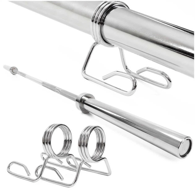 Гриф Actiget Прямий Олімпійський Сталевий 220 см Штанга та затискачі 50 мм ACT0008 (5908455308113) - зображення 3