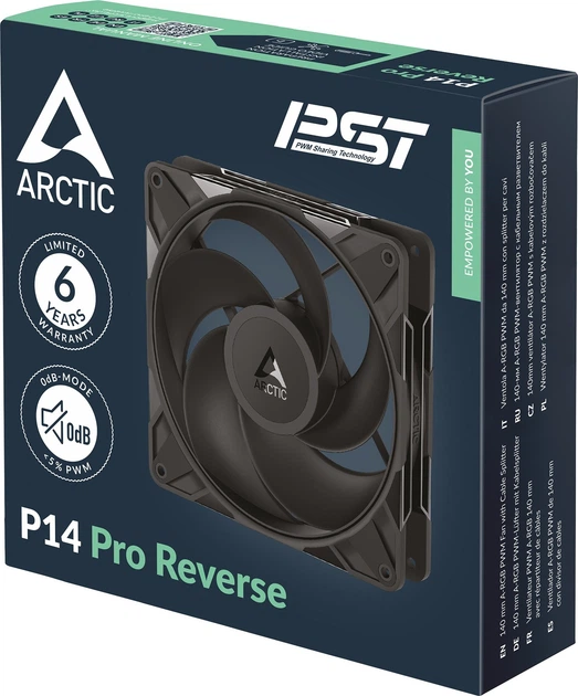 Вентилятор Arctic P14 Pro Reverse Black (ACFAN00329A) - зображення 2
