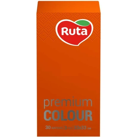 Серветки помаранчеві Ruta Premium Colour 30 шт/уп (748378) - Фото 1 Серветки помаранчеві Ruta Premium Colour 30 шт/уп (748378) - изображение 1